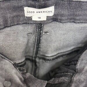 Good American Good Waist Raw Hem Stretch Skinny Jeans (Plus Size 18/2X)